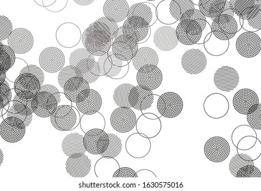Light Gray vector texture with disks. Beautiful colored illustration with blurred circles in nature style. New template for your brand book.