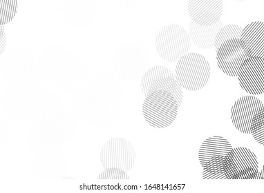 Light Gray vector texture with disks. Illustration with set of shining colorful abstract circles. Pattern for beautiful websites.