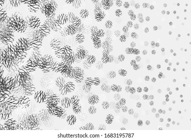 Light Gray vector texture with disks, lines. Illustration with colorful circles, lines in abstract style. Pattern for beautiful websites.