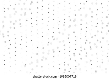 Light Gray vector texture with disks. Blurred decorative design in abstract style with bubbles. Design for your business advert.
