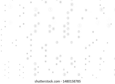 Light Gray vector texture with mathematic symbols. Abstract illustration with colored algebra signs. Pattern for posters, banners of math books.