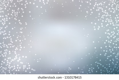 Light Gray vector texture with milky way stars. Shining illustration with sky stars on abstract template. Pattern for astronomy websites.
