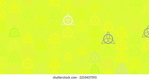 Light Gray vector texture with religion symbols. Abstract illustration with gothic gradient shapes. Simple design for occult depiction.
