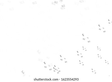 Light Gray vector texture with selling prices 30, 50, 90 %. Illustration with signs of sales on abstract template. Template for season sales, shopping ads.