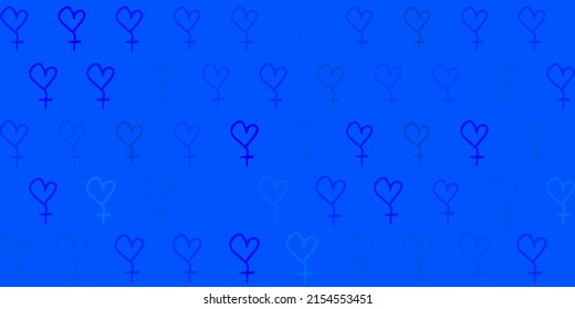 Light Gray vector texture with women rights symbols. Illustration with signs of women strength and power. Background for International Women Day.