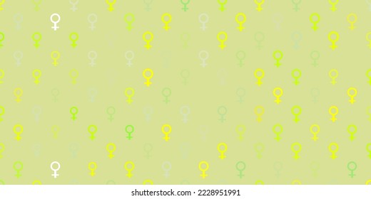 Light Gray vector texture with women rights symbols. Simple design in abstract style with women rights activism. Simple design for your web site.