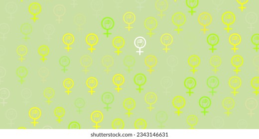 Light Gray vector texture with women rights symbols. Abstract illustration with a depiction of women power. Simple design for your web site.