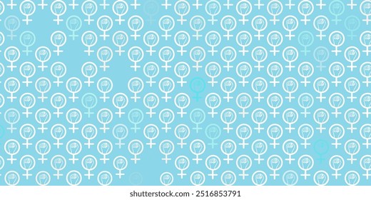 Light Gray vector texture with women rights symbols. Illustration with signs of women strength and power. Simple design for your web site.