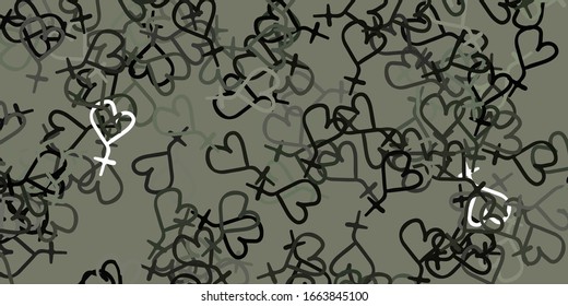 Light Gray vector texture with women's rights symbols. Simple design in abstract style with women’s rights activism. Design for International Women’s Day.