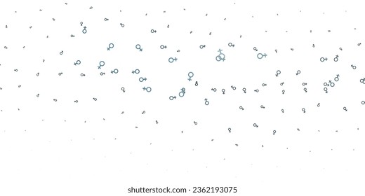 Light Gray vector texture with women's rights symbols. Colorful illustration with gradient feminism shapes. Elegant design for wallpapers.