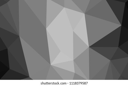 Light Gray vector triangle mosaic texture. Modern abstract illustration with triangles. Completely new template for your banner.