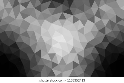 Light Gray vector triangle mosaic template. Geometric illustration in Origami style with gradient.  Pattern for a brand book's backdrop.