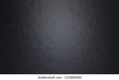 Light Gray vector triangle mosaic cover. Geometric illustration in Origami style with gradient.  Brand new design for your business.