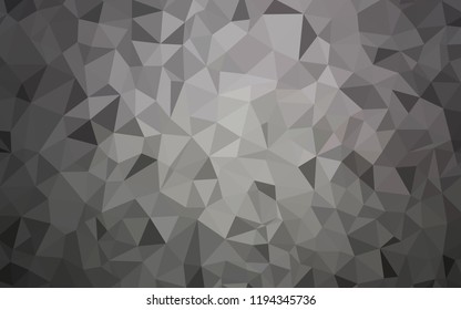 Light Gray vector triangle mosaic template. Polygonal abstract illustration with gradient. Triangular pattern for your design.