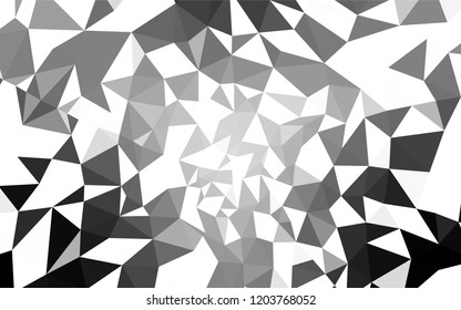 Light Gray vector triangle mosaic texture. Triangular geometric sample with gradient.  New template for your brand book.