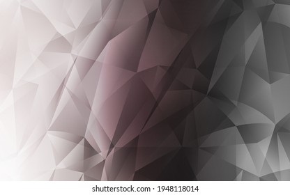 Light Gray vector triangle mosaic template. Creative illustration in halftone style with triangles. Textured pattern for your backgrounds.