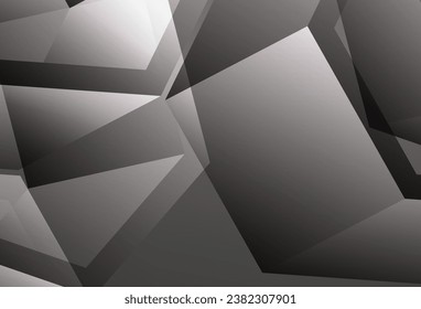 Hellgrauer Vektordreieck, Mosaik-Hintergrund. Schleudernde polygonale Illustration, die aus Dreiecken besteht. Bestes Dreiecksdesign für Ihr Unternehmen.