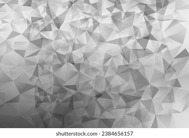 Light Gray vector triangle mosaic background. Glitter abstract illustration with an elegant triangles. Textured pattern for your backgrounds.