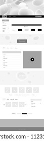 Light Gray vector ui kit with bubble shapes. Modern gradient abstract illustration with bandy lines. This sample is for your landing page.