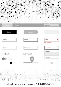 Light Gray vector web ui kit with spheres. Decorative ui kit design in abstract style with colorful dots. This sample is for your landing page.