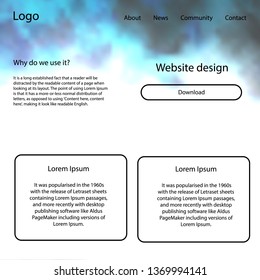 Light Gray vector wireframe kit with galaxy stars. Decorative ui kit design in abstract style with colorful sky. This sample is for your landing page.