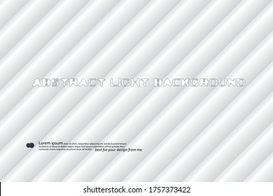 Hellgraue volumetrische Streifen. Vektorhintergrund. Für Notebook-Cover-Design.