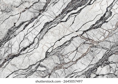  light gray and white marble stone with dark gray veins and a diagonal pattern running throughout the stone texture.