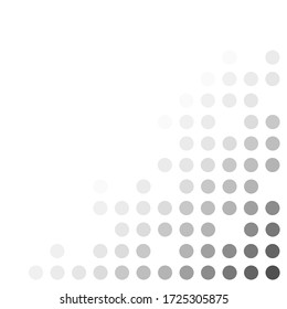 Light gray, White vector banner with circles, spheres. Abstract spots. Background of Art bubbles in halftone style with colored gradient.