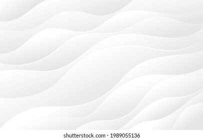 Light gray and white wave flowing modern soft luxury texture with smooth and clean vector subtle abstract background