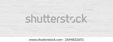 Light gray wooden long texture. Hand drawn natural grain wood vector abstract horizontal background