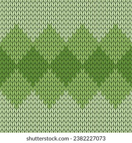 Light greeb gradient knitted pattern. knitted vector pattern. Seamless gradient pattern for clothing, wrapping paper, backdrop, background, gift card.