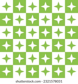 Light green 4 point star. 4 point star pattern. 4 point star pattern background. 4 point star background. Seamless pattern. for backdrop, decoration, Gift wrapping