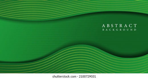 Light green abstract background with golden wave shape gradient color for presentation design. with white pattern, circle, cover, event, fluid, frame, futuristic, light, modern