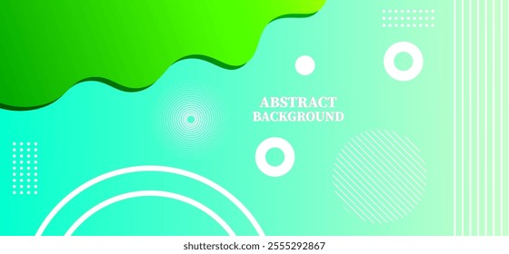 Light green abstract gradient background with green colour wave lines and geomagnetic rounded shapes and abstract lines texture vector illustration.