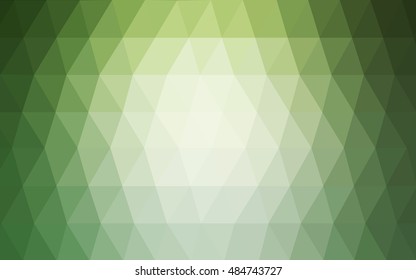 Light green abstract mosaic background. Modern geometrical abstract illustration with gradient. Triangular pattern for your business design.
