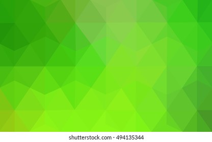 Light green abstract mosaic background. Geometric illustration in Origami style with gradient.  The completely new template can be used for your brand book.