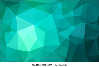 Light green abstract mosaic background. A sample with polygonal shapes. A new texture for your design.