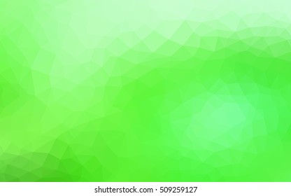Light green abstract mosaic background. Colorful abstract illustration with gradient. Triangular pattern for your business design.