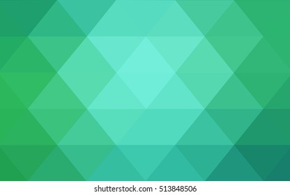 Light green abstract mosaic background. Geometric illustration in Origami style with gradient.  Triangular pattern for your business design.