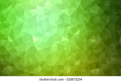 Light green abstract mosaic background. Geometric illustration in Origami style with gradient.  The completely new template can be used for your brand book.