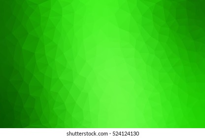 Light green abstract mosaic background. Geometric illustration in Origami style with gradient.  A completely new template for your business design.