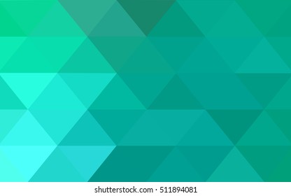 Light green abstract mosaic pattern. Triangular geometric sample with gradient.  The best triangular design for your business.