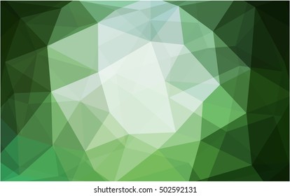 Light green abstract mosaic template. Shining illustration, which consist of triangles. A new texture for your design.