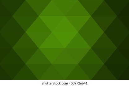Light green abstract mosaic template. Triangular geometric sample with gradient.  The completely new template can be used for your brand book.