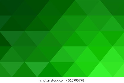 Light green abstract mosaic template. Geometric illustration in Origami style with gradient.  A new texture for your design.