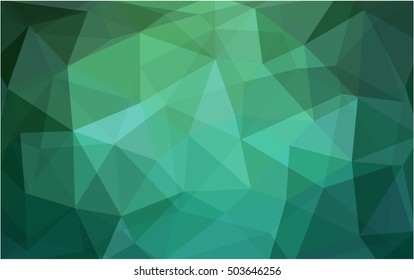 Light green abstract polygonal background. Creative geometric illustration in Origami style with gradient. A completely new template for your business design.