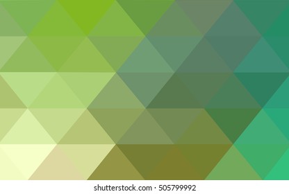 Light green abstract polygonal background. Shining colored illustration in a brand-new style. Triangular pattern for your business design.