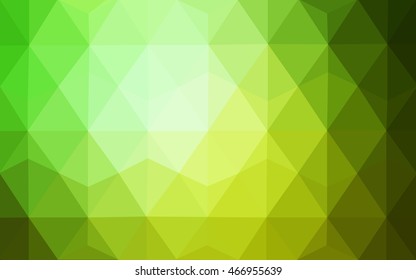 Light green abstract polygonal pattern. Creative illustration in halftone style with gradient. Brand-new design for your business.