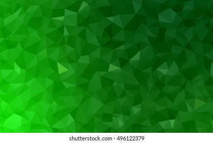 Light green abstract polygonal pattern. Colorful illustration in abstract style with gradient. Triangular pattern for your business design.