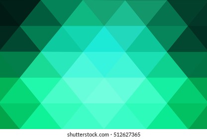 Light green abstract polygonal pattern. Modern geometrical abstract illustration with gradient. The template can be used as a background for cell phones.